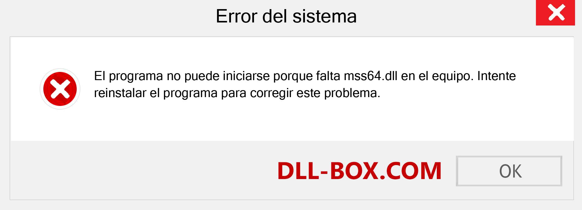 ¿Falta el archivo mss64.dll ?. Descargar para Windows 7, 8, 10 - Corregir mss64 dll Missing Error en Windows, fotos, imágenes